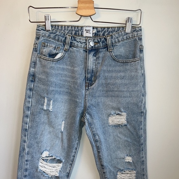Princess Polly BEHATI STRAIGHT LEG JEANS LIGHT WASH DENIM SZ 4 - Picture 4 of 8